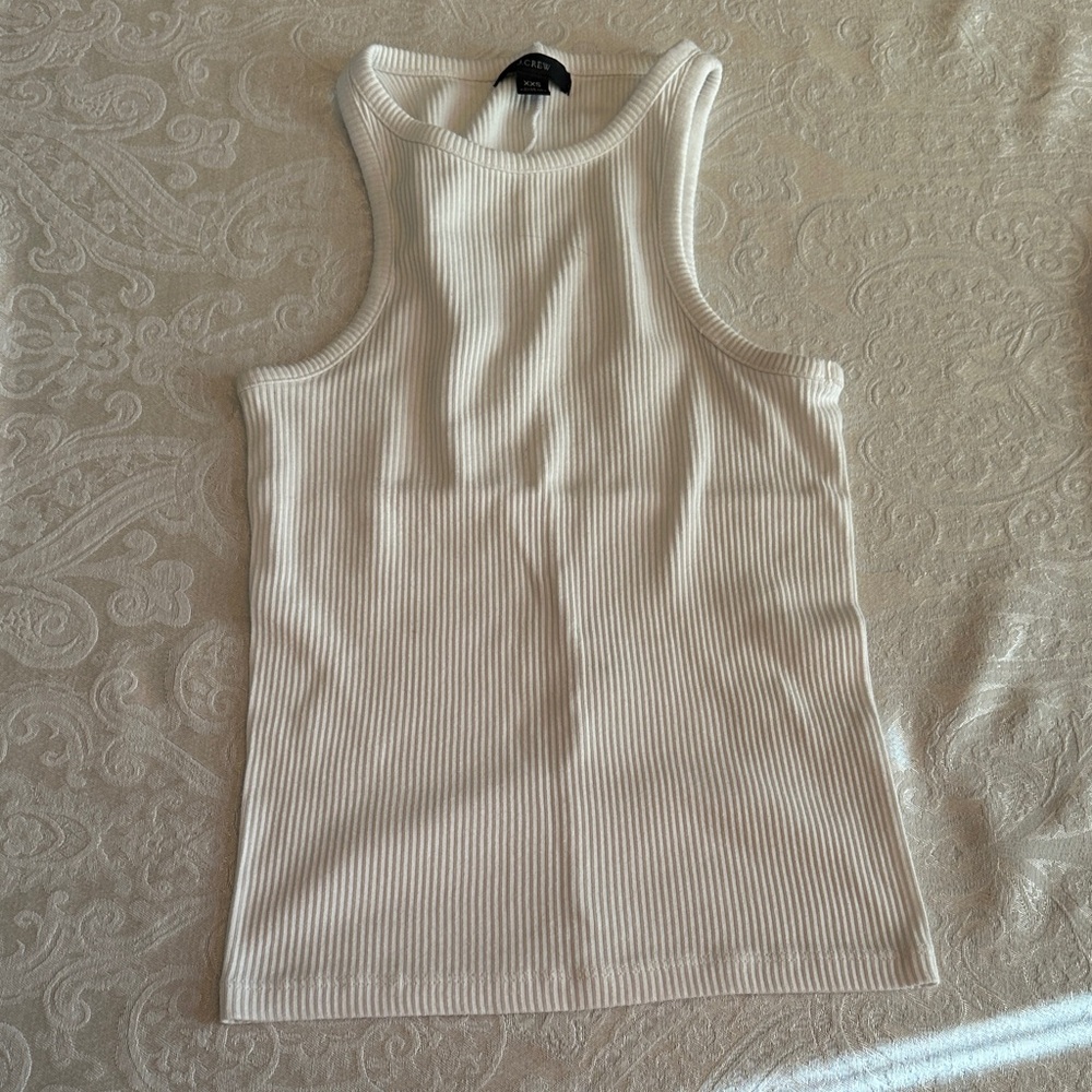 J. Crew Ribbed Cream Tank Top